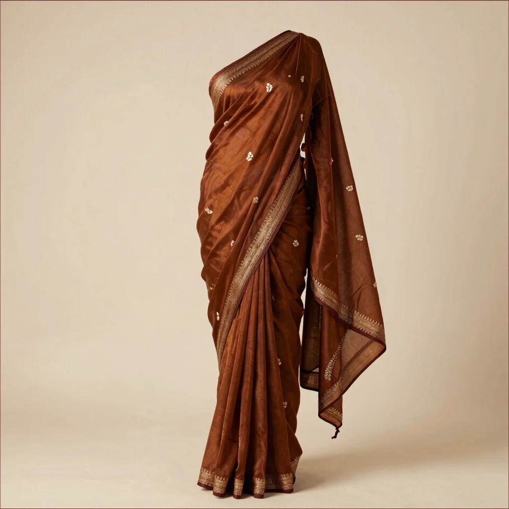 Rosewood Chiffon Saree